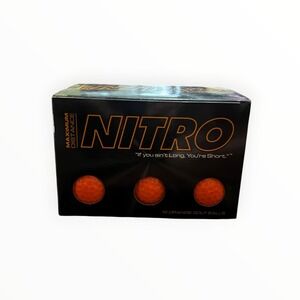 Nitro Maximum Distance Golf Balls 12 Pack Orange Two Piece Tournament New